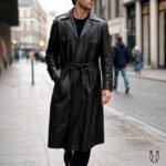 Abrigo md Gavan cuero seda ovino CSC11312001 Negro 1