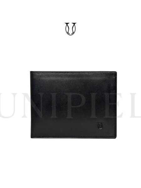BIC00123001 Billetera de Cuero Md. Simple Tarjetero / Luxury Negro