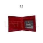 BIC00422040  Billetera de Cuero Md. Triple Rojo Craquelado 3