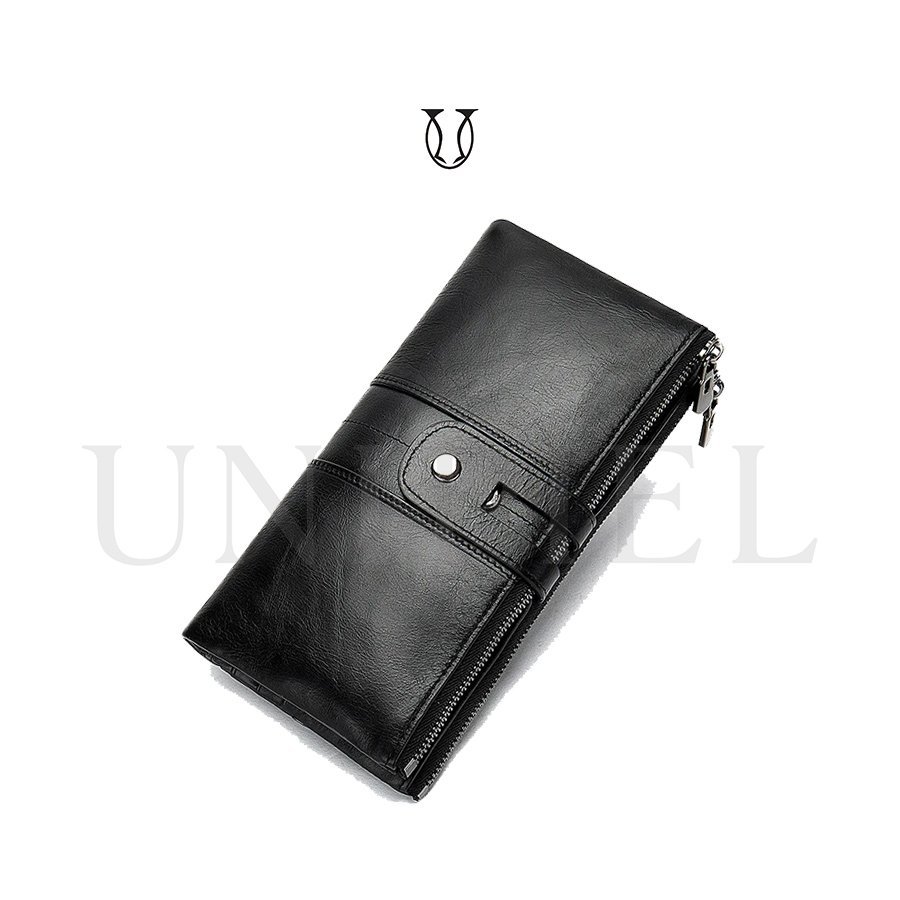 BID05222001 Billetera de cuero vacuno Negro