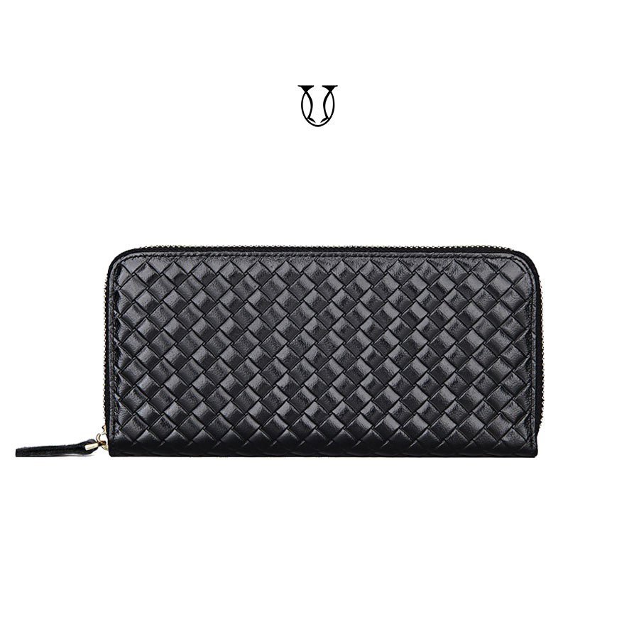 BID04822001 Billetera de cuero vacuno Negro