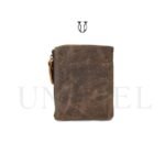 BIC12122003 Billetera de lona c/cuero de res color Marron 4