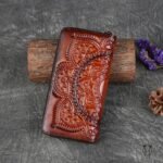BID06722003 Billetera cuero de res con tarjetero marron 6