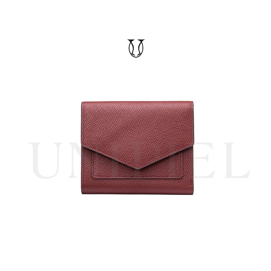 BID07122010 Billetera cuero de res con tarjetero guinda