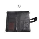 BID05222001 Billetera de cuero vacuno Negro 6