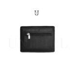BIC12222001 Billetera cuero de res con clip metal negro 3