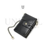 BIC10322001 Billetera cuero de res con tarjetero negro 3