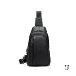 MHU03022001 Mochila Canguro de cuero vacuno Negro 1