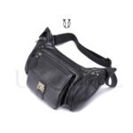 CNG00722001 Canguro riñonera de cuero vacuno Negro 4