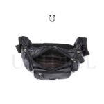 CNG00722001 Canguro riñonera de cuero vacuno Negro 6