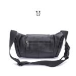 CNG00722001 Canguro riñonera de cuero vacuno Negro 5