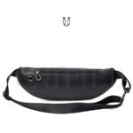 CNG02722001 Canguro riñonera de cuero vacuno Negro 6