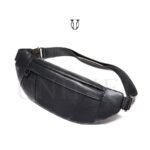 CNG02722001 Canguro riñonera de cuero vacuno Negro 2