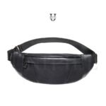 CNG02722001 Canguro riñonera de cuero vacuno Negro 1