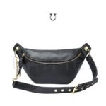 CNG04922001 Canguro riñonera de cuero vacuno negro 1