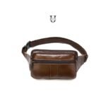 CNG01422003 Canguro riñonera de cuero vacuno marron 1