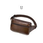 CNG01422003 Canguro riñonera de cuero vacuno marron 3