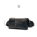 CNG01522001 Canguro riñonera de cuero vacuno Negro 1