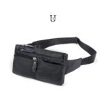 CNG01522001 Canguro riñonera de cuero vacuno Negro 2