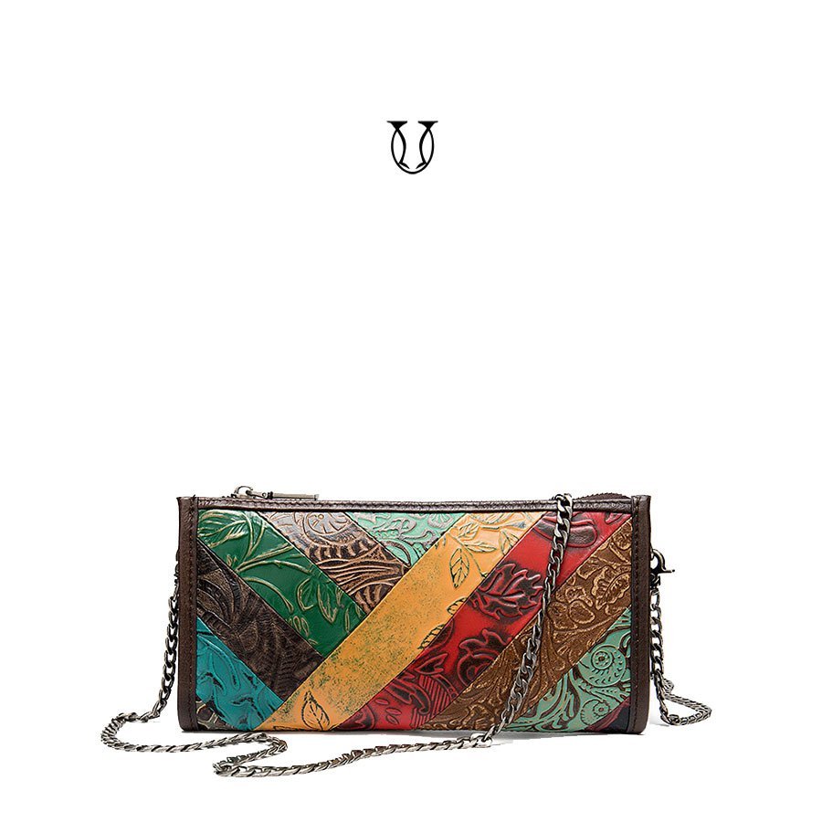 CRD27722088 Cartera de cuero vacuno colores variados