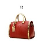 CRD09222012 Cartera de cuero vacuno Rojo 2
