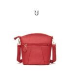 MRU08122012 Cartera morral de cuero vacuno Rojo 2
