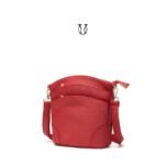 MRU08122012 Cartera morral de cuero vacuno Rojo 3