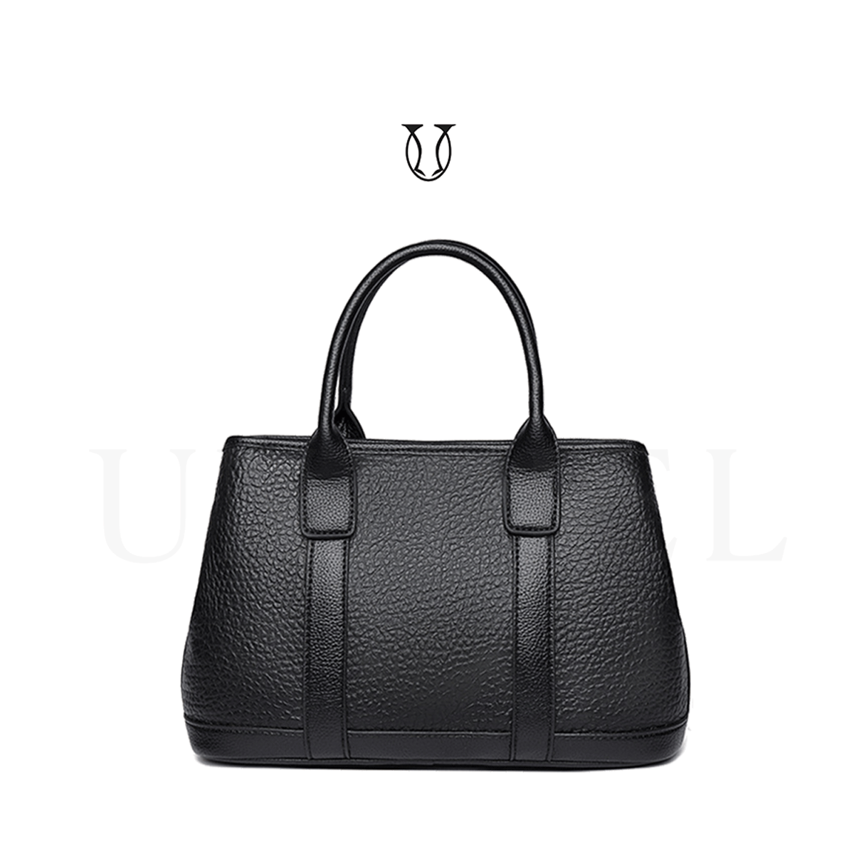 CRD16622001 Cartera de cuero vacuno color negro
