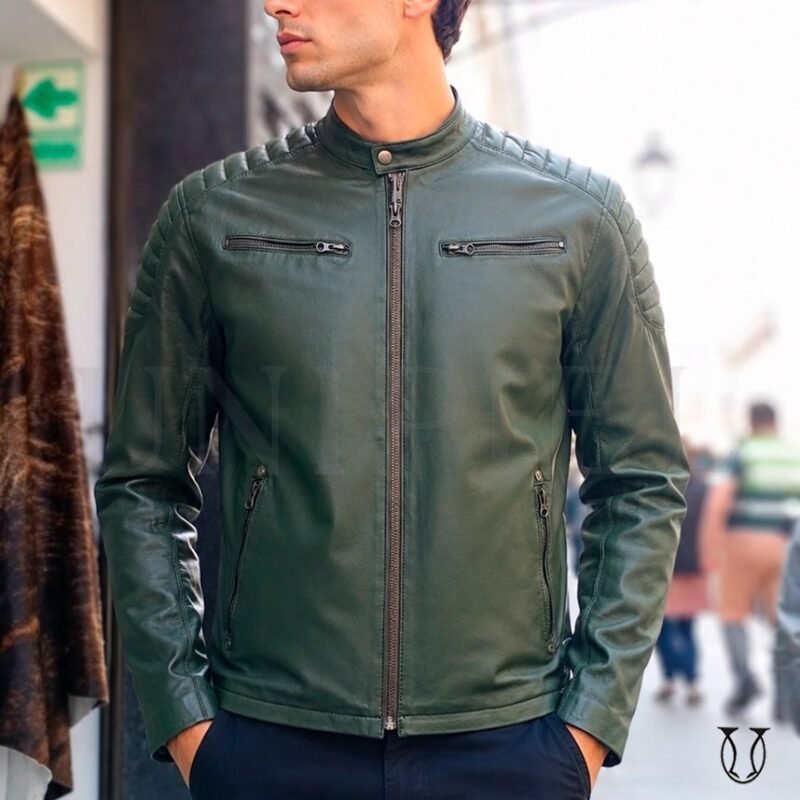 Casaca md Antony cuero guante ovino CSC01312014 Verde