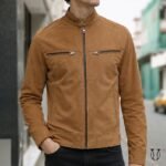 Casaca md Vector cuero guante ovino CSC11912232 Camel 1