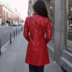 Abrigo md Blaze cuero seda ovino CSD06112012 Rojo 2