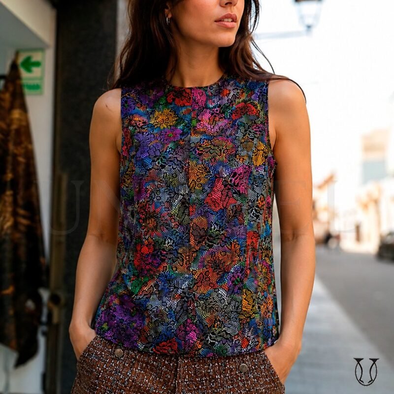 Chaleco md Bluza cuero seda ovino CHD00312088 Colores variados