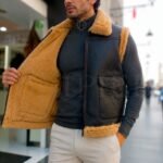 Chaleco md Elio de cuero y forro Lana de Oveja CHC00612002 Moro 4