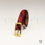 COD0012168 Correa cuero res guante 1.5 color Rojo serp grabado 1