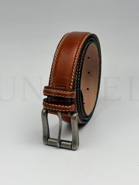 COC0812133 Correa cuero vacuno doble costura 3.5 color marron claro