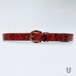 COD0042168 Correa cuero res guante 3.0 color Rojo serp grabado 2