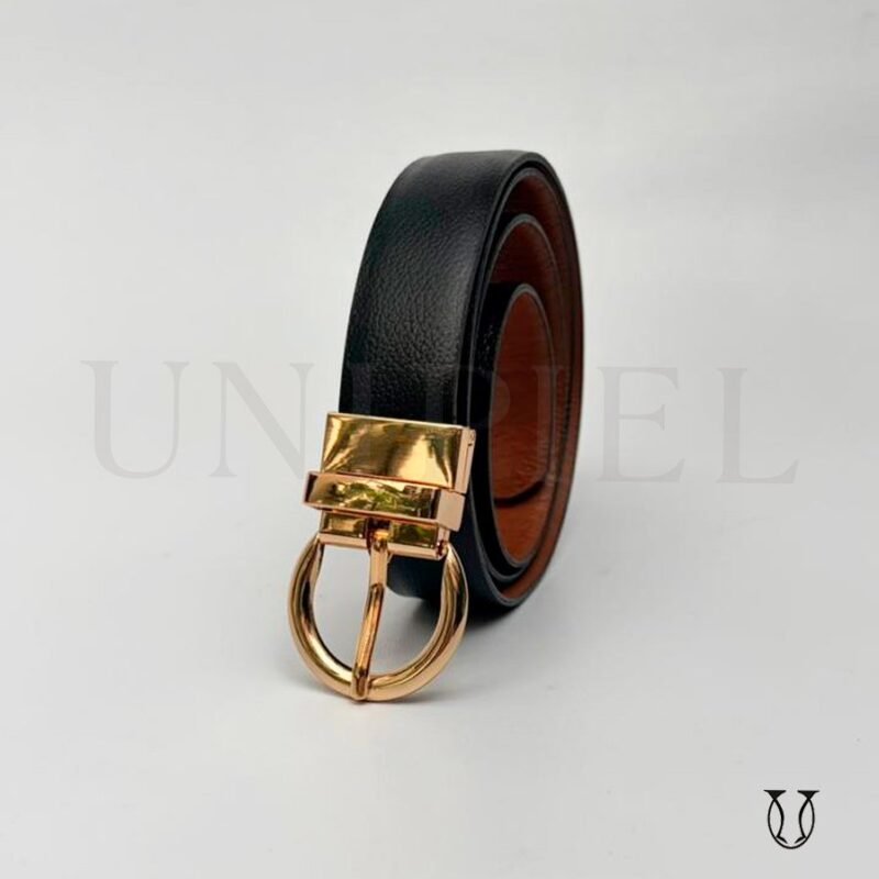 COD0213252 Correa cuero res guante reversible 2.5 color Negro y caramelo floter
