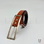 COD0353 Correa cuero suela vacuno Md. Hebilla rectangular 2.5 color apache 1