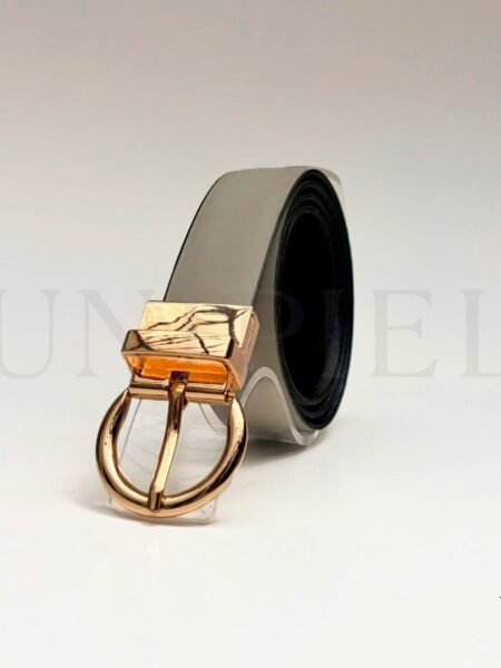 COD02113146 Correa cuero res guante reversible 2.5 color Negro y crema