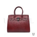 CRD26222010 Cartera de Cuero Md. Lock Guinda 1