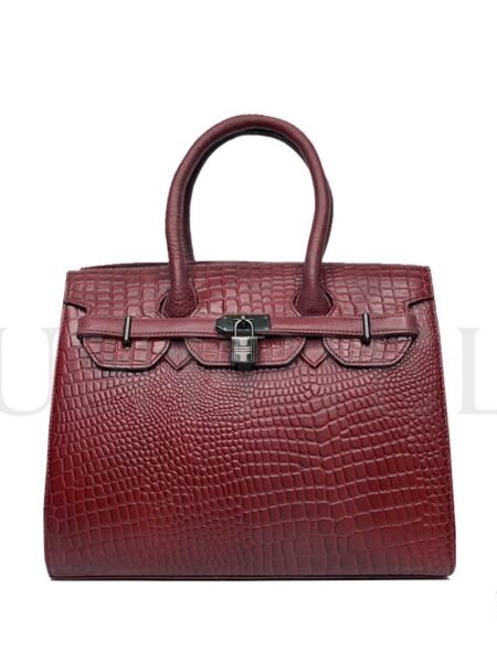 CRD26222010 Cartera de Cuero Md. Lock Guinda