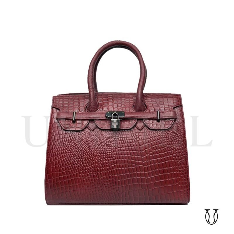 CRD26222010 Cartera de Cuero Md. Lock Guinda