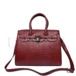 CRD26222010 Cartera de Cuero Md. Lock Guinda 2