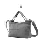 CRD27522226 Cartera de Cuero Gris 2