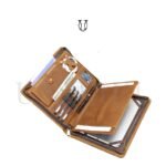 CRU00822032 Carpeta Cuero A4 Con Cierre Natural Jaspeado 6