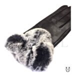 GUN02512001 Guante dama md rabbit cuero ovino Negro 4