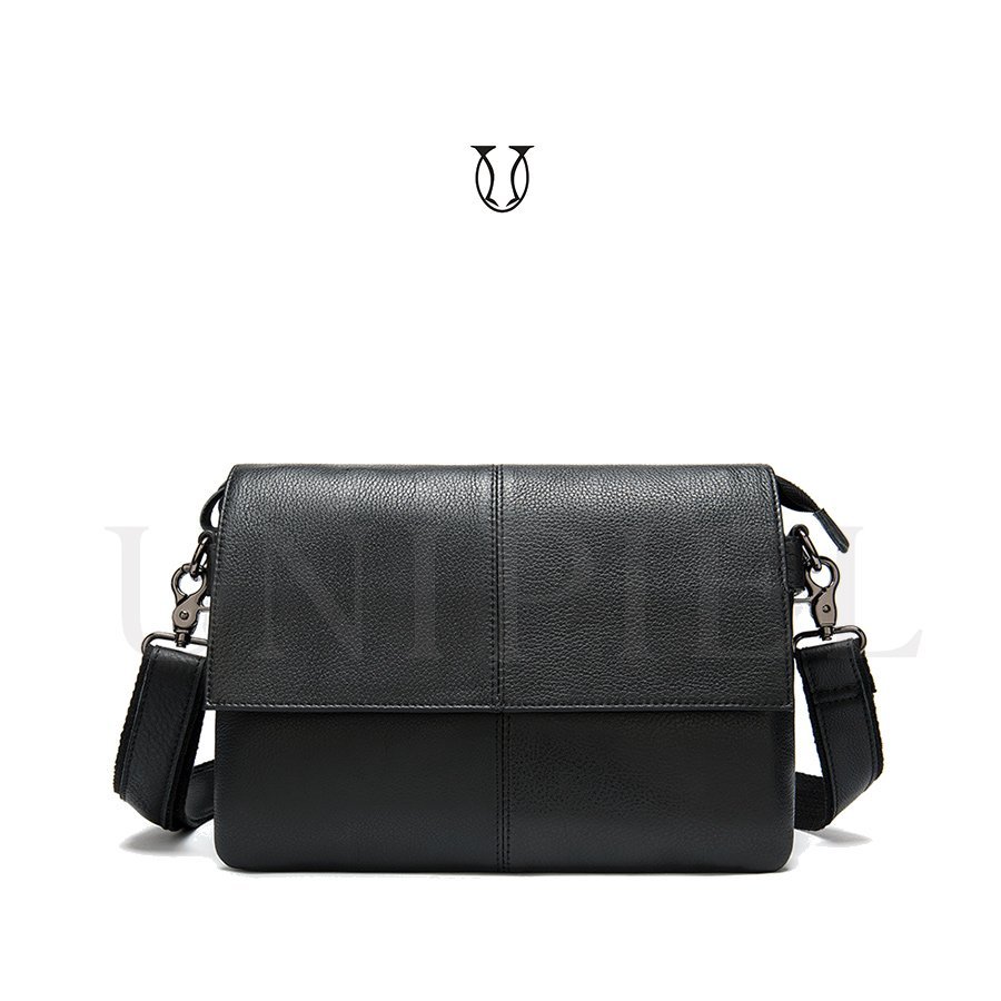 MRU12322001 Maletín de cuero res Negro