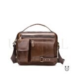 MRU16222003 Maletín morral de cuero res Marron 1