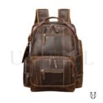 MHU09122025 Mochila de cuero vacuno Marrón 1