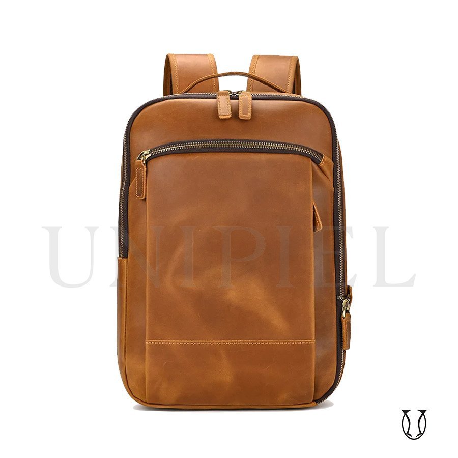 MHU09622005 Mochila de Cuero Vacuno Natural